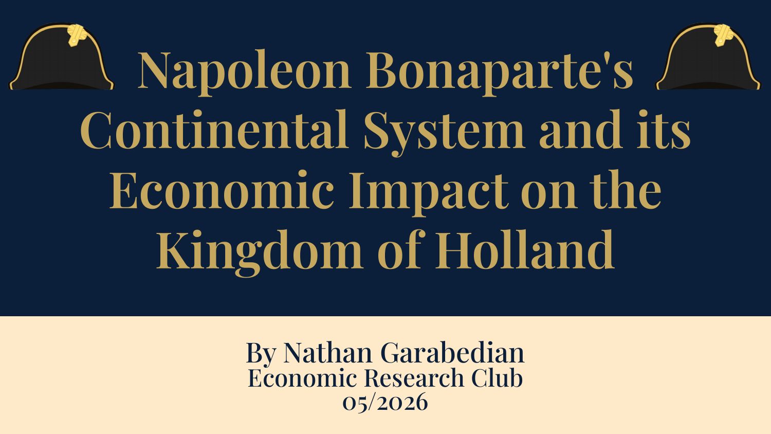 Napoleon Bonaparte's Continental System and its Economic Impact on the Kingdom of Holland — slide 1