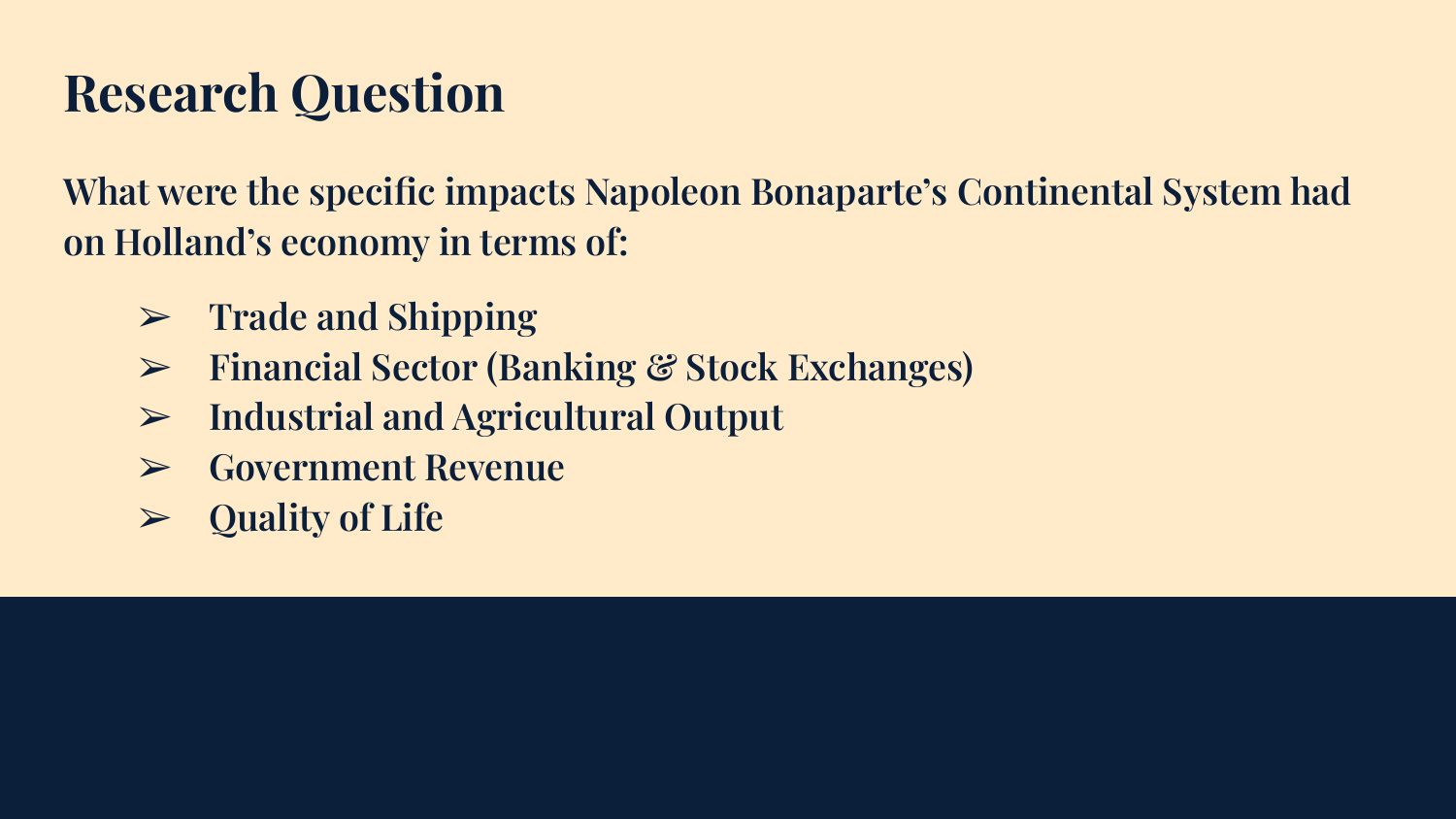 Napoleon Bonaparte's Continental System and its Economic Impact on the Kingdom of Holland — slide 2